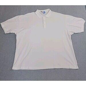 Bullock Jones Polo Shirt Mens 2XL White Cotton Italy‎ Preppy Eclectic Grandpa